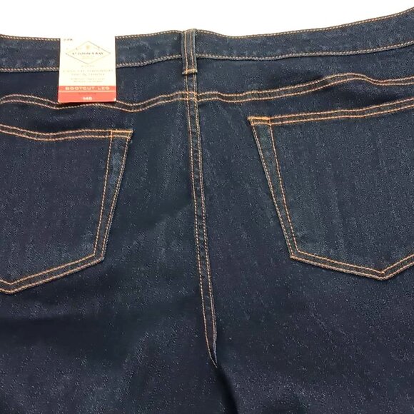 NWT Plus Size 24W St. John's Bay Denim Jeans Mid-Rise Secretly Slender Bootcut - Picture 7 of 9